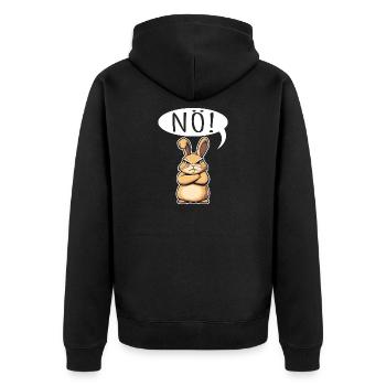 T-shirt de Pâques Drôle de Lapin de Pâques de Basse-Autriche - Veste à capuche bio Premium Unisexe - noir - Dos - Nico (187cm)