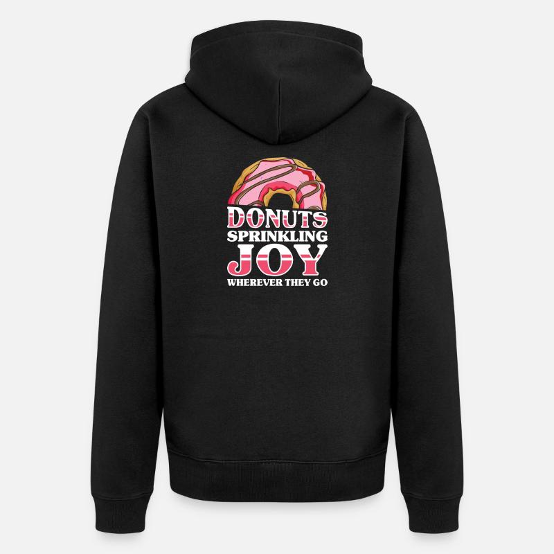 Restauration rapide en donuts - Veste à capuche bio Premium Unisexe - noir