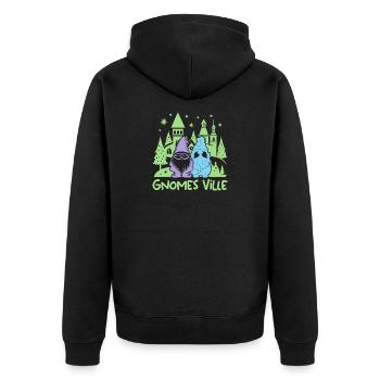 Garden Gnome Costume Gnomes Ville - Unisex Premium Organic Zip Hoodie - black - Back - Nico (187cm)