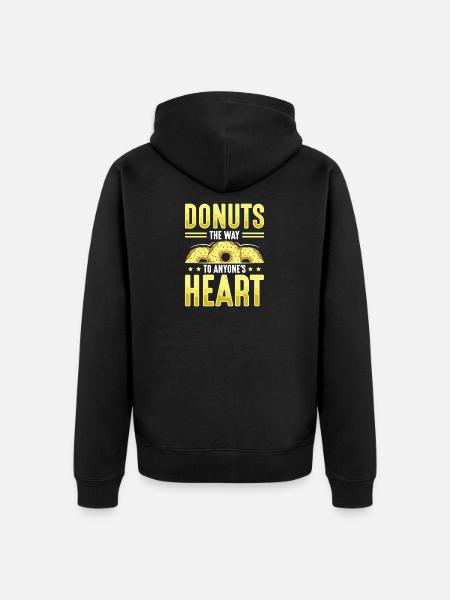Restauration rapide en donuts - Veste à capuche bio Premium Unisexe - noir