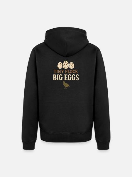 Quail Keeper Quail Farmer Backyard Quail - Unisex Premium Organic Zip Hoodie - black
