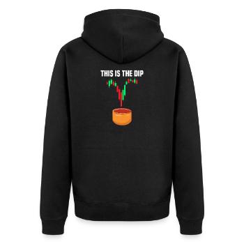 This is the dip Stock Market Stock Market Trader - Unisex Premium Organic Zip Hoodie - black - Back - Nico (187cm)
