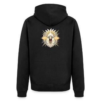Tête sonore Kakadu - Veste à capuche bio Premium Unisexe - noir - Dos - Nico (187cm)