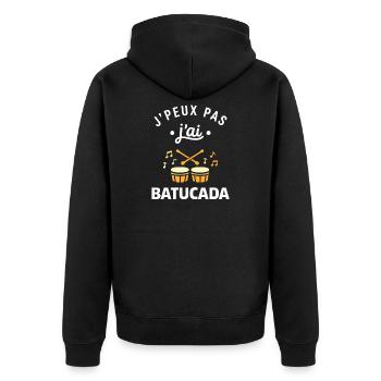 J'peux pas j'ai Batucada - Veste à capuche bio Premium Unisexe - noir - Dos - Nico (187cm)
