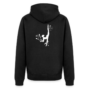 Gymnaste avec massues Gymnastique rythmique - Veste à capuche bio Premium Unisexe - noir - Dos - Nico (187cm)
