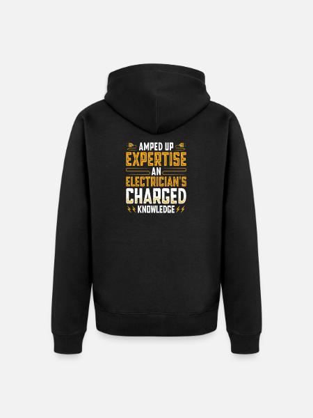 Electrician, Electronics Technician, Electrician - Unisex Premium Organic Zip Hoodie - black