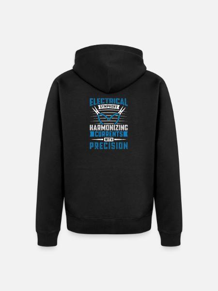 Electrician, Electronics Technician, Electrician - Unisex Premium Organic Zip Hoodie - black