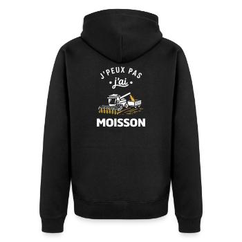 J'peux pas j'ai moisson - Veste à capuche bio Premium Unisexe - noir - Dos - Nico (187cm)
