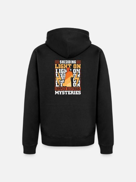 Electrician, Electronics Technician, Electrician - Unisex Premium Organic Zip Hoodie - black