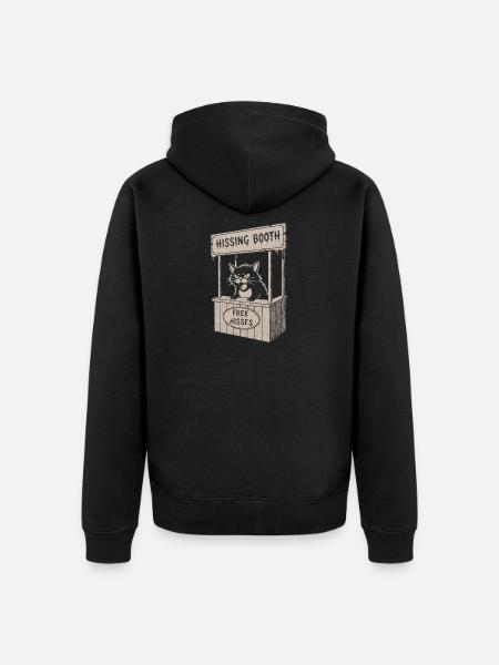 Katzenstand im Hissing Booth - Unisex Premium Bio Zip Hoodie - Schwarz