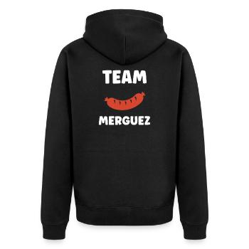 Team Merguez Graphic - Veste à capuche bio Premium Unisexe - noir - Dos - Nico (187cm)