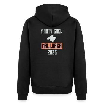 Mallorca, Party - Unisex Premium Organic Zip Hoodie - black - Back - Nico (187cm)
