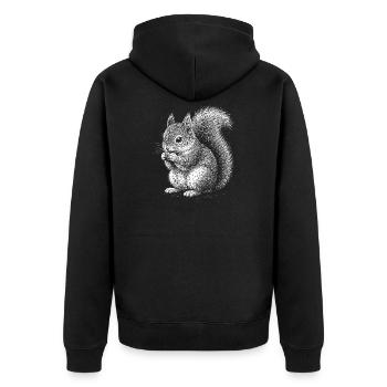 Écureuil - Veste à capuche bio Premium Unisexe - noir - Dos - Nico (187cm)