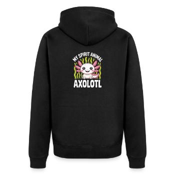 My Spirit Animal Axolotl - Veste à capuche bio Premium Unisexe - noir - Dos - Nico (187cm)