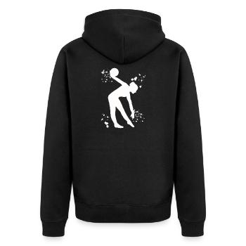 Gymnastin Mit Ball Rhythmische Gymnastik - Unisex Premium Bio Zip Hoodie - Schwarz - Hinten - Nico (187cm)