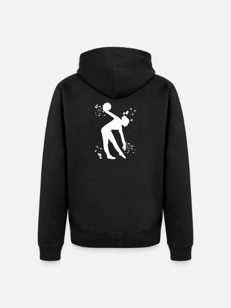 Gymnast with ball rhythmic gymnastics - Unisex Premium Organic Zip Hoodie - black