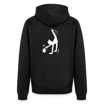 Gymnast with ball rhythmic gymnastics - Unisex Premium Organic Zip Hoodie - black - Back - Nico (187cm)