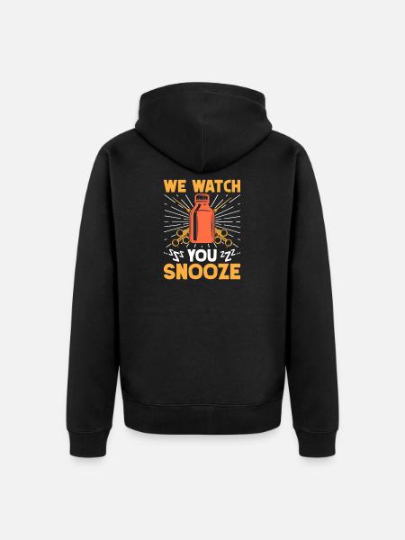 Anesthesiologist Watch Snooze Anesthesia - Unisex Premium Organic Zip Hoodie - black