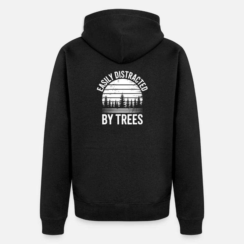 Bäume Sprüche Baum Lustiges Bäume Geschenk - Unisex Premium Bio Zip Hoodie - Schwarz