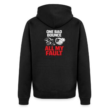 Hockey Goalie Geschenk Goalie Life Hockey Goalie - Unisex Premium Bio Zip Hoodie - Schwarz - Hinten - Nico (187cm)