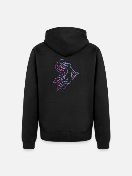 Basket-ball féminin - Veste à capuche bio Premium Unisexe - noir