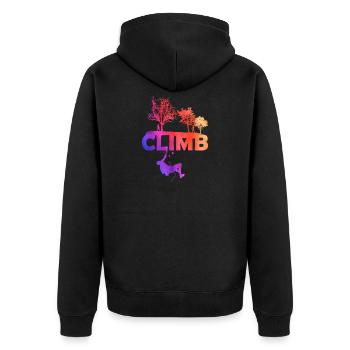 Silhouette de la pente de montée - Veste à capuche bio Premium Unisexe - noir - Dos - Nico (187cm)