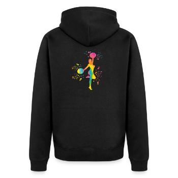 Cheerleader Cheer Mom Cheerleading - Unisex Premium Bio Zip Hoodie - Schwarz - Hinten - Nico (187cm)