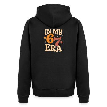 Dans mon mème d’humour italien de la pourriture cervementale de l’ère 67 des Six Sept - Veste à capuche bio Premium Unisexe - noir - Dos - Nico (187cm)