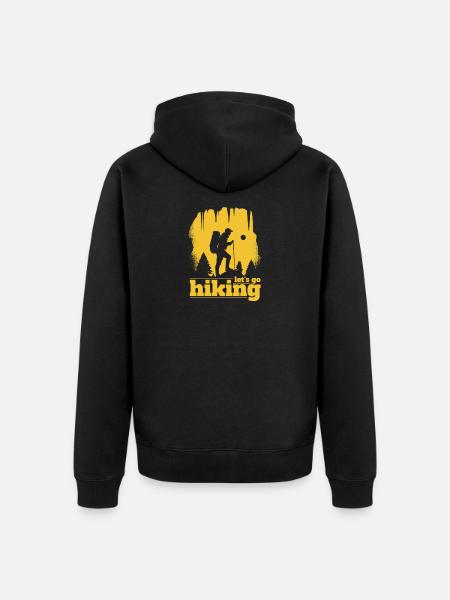 Let's Go Hiking - Unisex Premium Bio Zip Hoodie - Schwarz