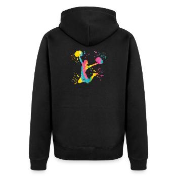 Cheerleader Cheer Mom Cheerleading - Unisex Premium Bio Zip Hoodie - Schwarz - Hinten - Nico (187cm)