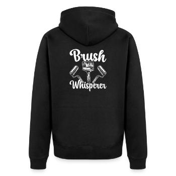 House Painter Hilarious Designs Unique Gifts - Unisex Premium Bio Zip Hoodie - Schwarz - Hinten - Nico (187cm)