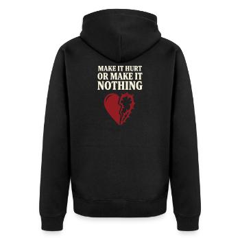 Vampirische Romantische Romantik Goth Dunkle - Unisex Premium Bio Zip Hoodie - Schwarz - Hinten - Nico (187cm)