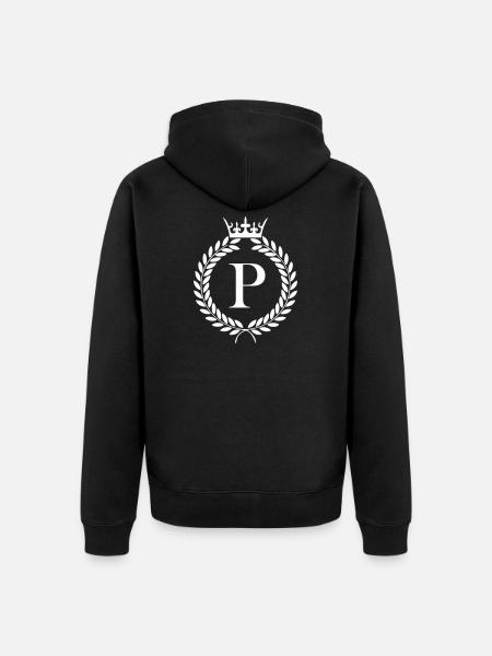 P_wappen - Unisex Premium Organic Zip Hoodie - black