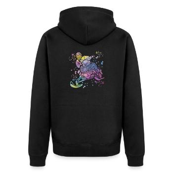 Motoneige, motoneige, motoneige - Veste à capuche bio Premium Unisexe - noir - Dos - Nico (187cm)
