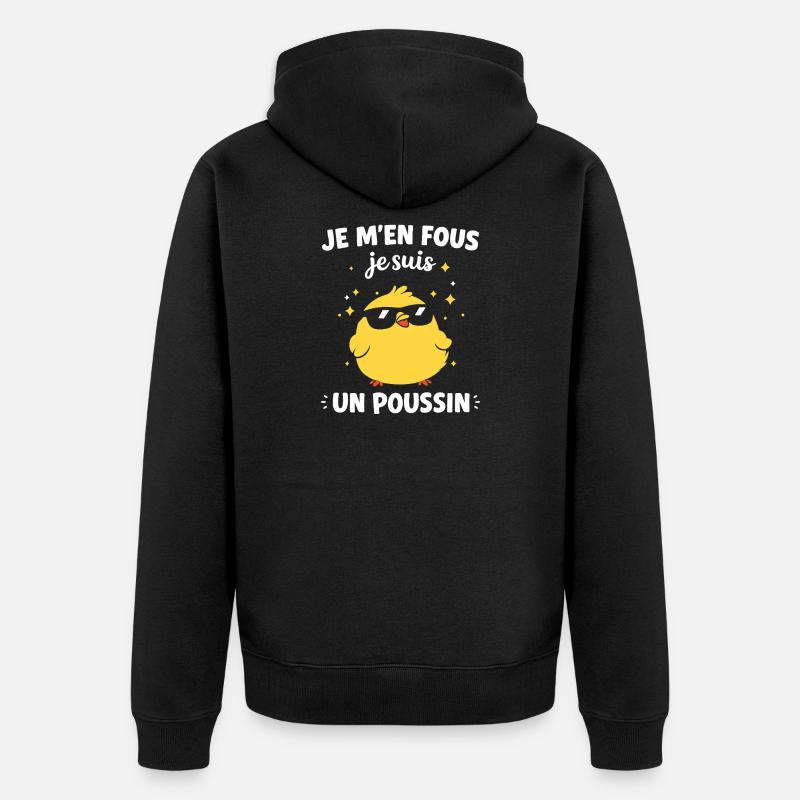 Poussin soleil lunettes chic - Veste à capuche bio Premium Unisexe - noir