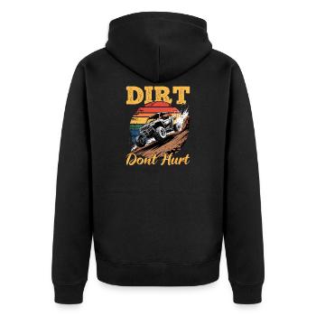 UTV Off Road 4 Wheeler Side by side - Unisex Premium Bio Zip Hoodie - Schwarz - Hinten - Nico (187cm)