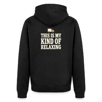Truck Sim Truck Simulator Sim Trucker Long Haul - Unisex Premium Organic Zip Hoodie - black - Back - Nico (187cm)