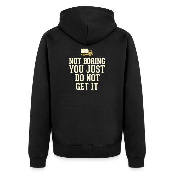 Truck Sim Truck Simulator Sim Trucker Long Haul - Unisex Premium Organic Zip Hoodie - black - Back - Nico (187cm)