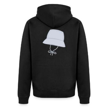 Chapeau à seau pastel avec sangle de menton - Veste à capuche bio Premium Unisexe - noir - Dos - Nico (187cm)