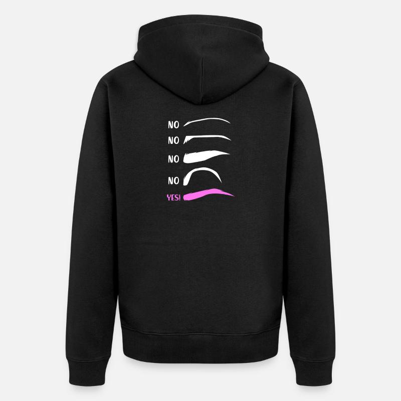 Make-up Microblading Kosmetik Kosmetikerin - Unisex Premium Bio Zip Hoodie - Schwarz