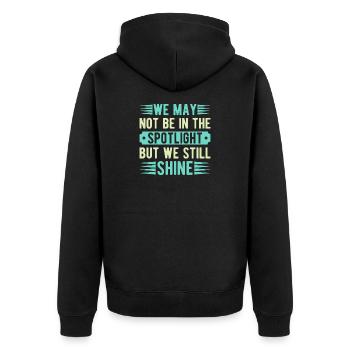 Le théâtre musical n’est pas le projecteur mais nous brillons - Veste à capuche bio Premium Unisexe - noir - Dos - Nico (187cm)