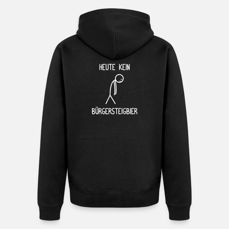 Heute kein Bürgersteigbier Ortskontrollfahrt OKF - Unisex Premium Bio Zip Hoodie - Schwarz