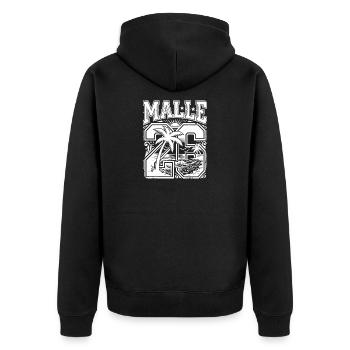 Plage de Malle 2026 Jersey - Veste à capuche bio Premium Unisexe - noir - Dos - Nico (187cm)