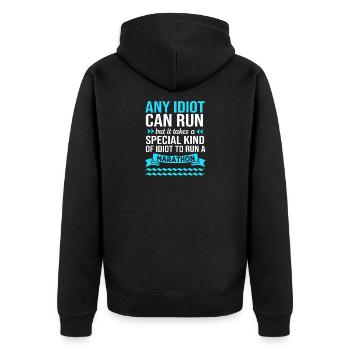 Marathon Runners Half Marathon Marathon - Unisex Premium Organic Zip Hoodie - black - Back - Nico (187cm)