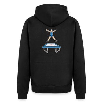 Drôle de Trampoline Kid - Veste à capuche bio Premium Unisexe - noir - Dos - Nico (187cm)