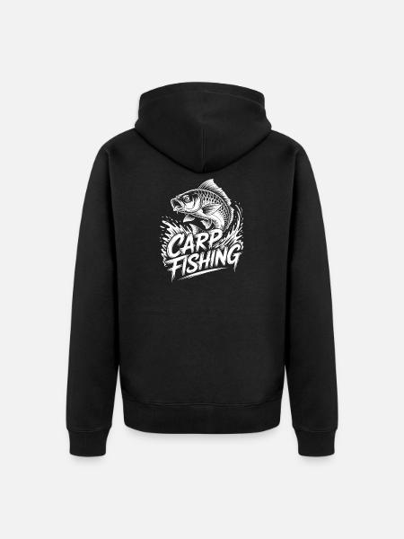 Carp fishing - Unisex Premium Organic Zip Hoodie - black