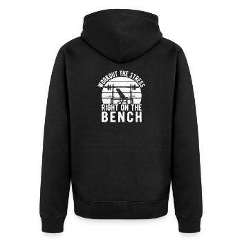 Entraînement de bodybuilder en powerlifting La salle de sport anti-stress - Veste à capuche bio Premium Unisexe - noir - Dos - Nico (187cm)