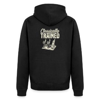 Classically Trained Pedals - Unisex Premium Organic Zip Hoodie - black - Back - Nico (187cm)