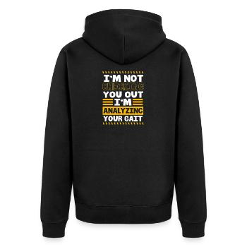 Physiotherapy Physiotherapy Physiotherapist - Unisex Premium Organic Zip Hoodie - black - Back - Nico (187cm)