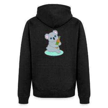 Koala Bottle of Beer - Unisex Premium Organic Zip Hoodie - black - Back - Nico (187cm)